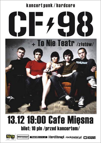 Plakat reklamujący koncert CF98