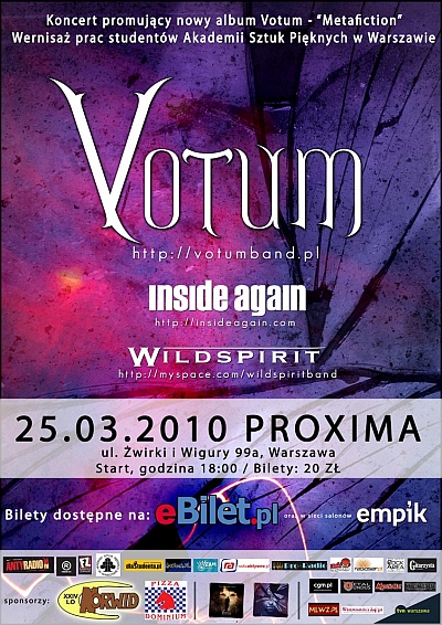 Plakat - Votum, Inside Again, Wild Spirit