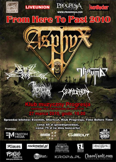 Plakat - Asphyx, Trauma, Pandemonium, Throneum