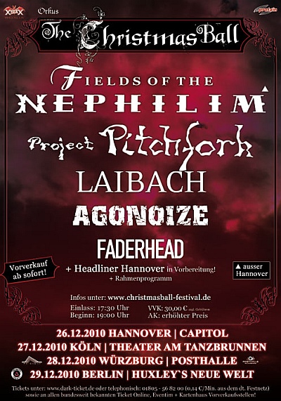 Plakat - Fields Of The Nephilim, Project Pitchfork