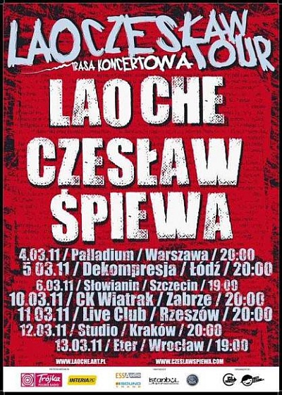 Plakat - Lao Che, Czesław Śpiewa