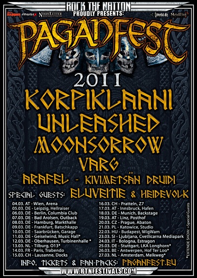 Plakat - Korpiklaani, Unleashed, Moonsorrow