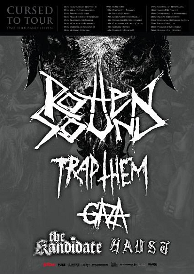 Plakat - Rotten Sound, Trap Them, Gaza, The Kandidate