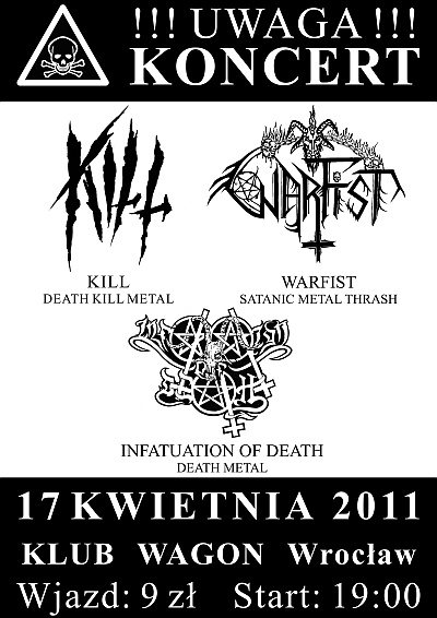 Plakat - Kill, Warfist, Infatuation of Death