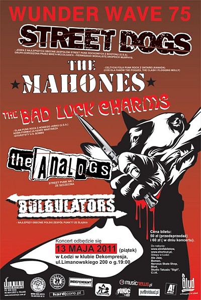 Plakat - Street Dogs, The Mahones, Analogs