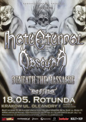 Plakat - Hate Eternal, Obscura, Beneath The Massacre