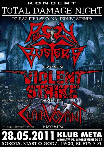 Plakat - Pussy Busters, Violent Strike, Clairvoyant