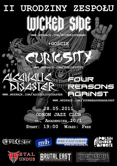 Plakat - Wicked Side, Curiosity, Alcoholic Disaster