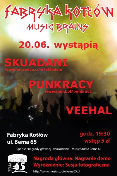 Plakat - Skuadani, Punkracy, VeeHal