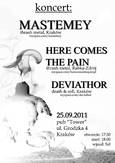 Plakat - Mastemey, Here Comes The Pain, Deviathor