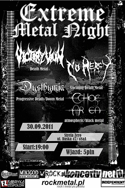 Plakat - Victory Vain, No Mercy, Dysthymia