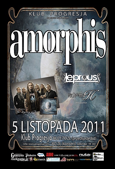 Plakat - Amorphis, Leprous, Nahemah