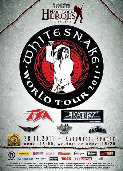 Plakat - Whitesnake, TSA, Alcatrazz, The Answer