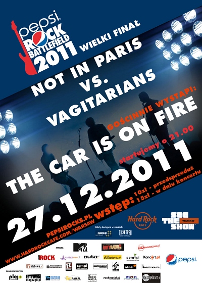 Plakat - Not In Paris, Vagitarians, The Car Is On Fire