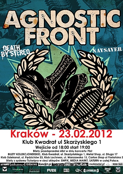 Plakat - Agnostic Front, Death By Stereo