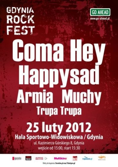 Plakat - Coma, Hey, Happysad, Armia, Muchy