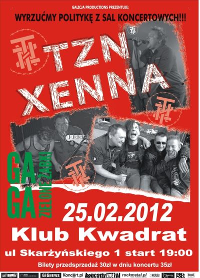 Plakat - TZN Xenna, GaGa/Zielone Żabki