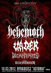 Plakat - Behemoth, Vader, Decapitated, The Sixpounder