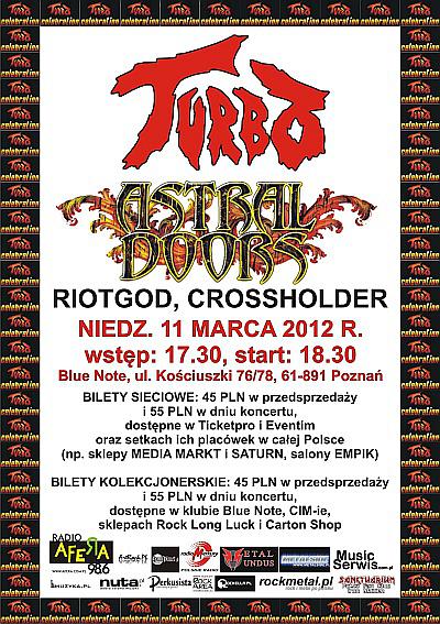 Plakat - Turbo, Astral Doors, Riotgod, Crossholder