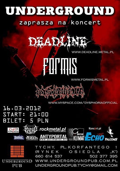 Plakat - Deadline, Formis, Dysphoria