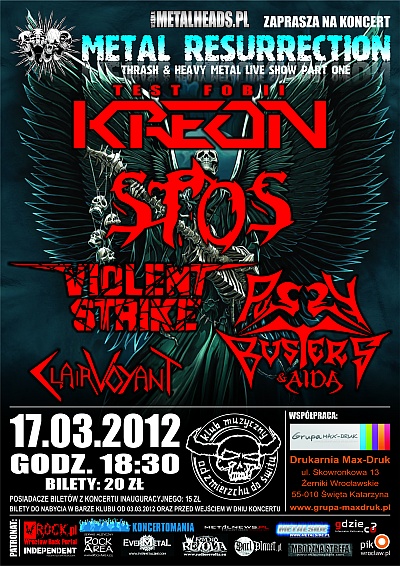 Plakat - Kreon, Stos, Violent Strike, Clairvoyant