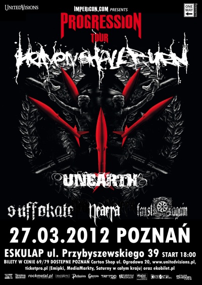 Plakat - Heaven Shall Burn, Unearth, Suffokate