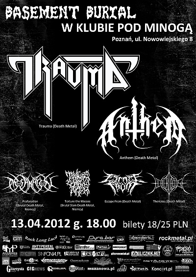 Plakat - Trauma, Anthem, Profanation, Torture the Masses