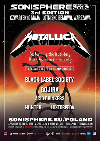 Plakat - Metallica, Machine Head, Black Label Society