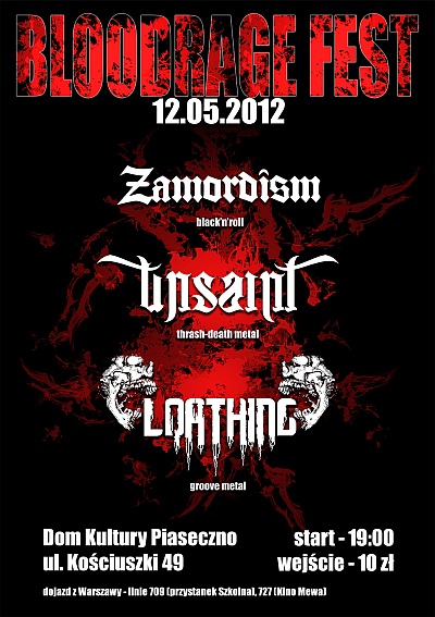 Plakat - Zamordism, Unsaint, Loathing