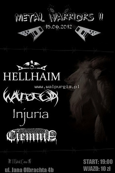 Plakat - Hellhaim, Injuria, Walpurgia, Ciemnia