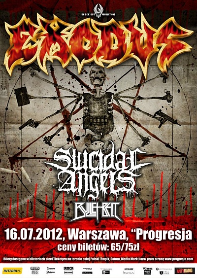 Plakat - Exodus, Suicidal Angels, Bullet Belt