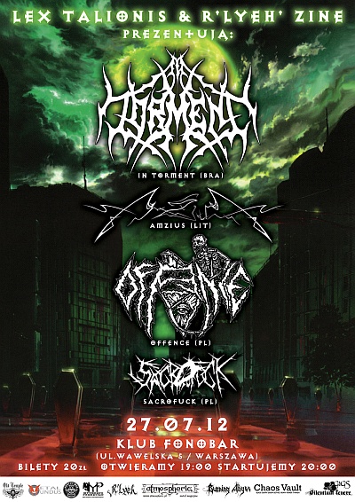 Plakat - In Torment, Amzius, Offence, Sacrofuck