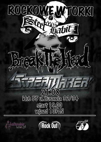 Plakat - Steel Habit, Break the Head, Scream Maker