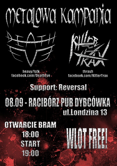 Plakat - Death Eve, Killer Trax, Reversal