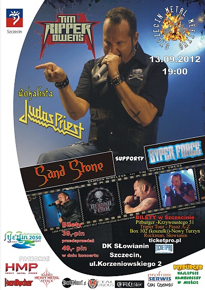 Plakat - Tim "Ripper" Owens, Sandstone, Syper Force