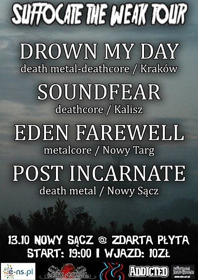 Plakat - Drown My Day, Soundfear, Eden Farewell