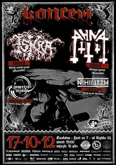 Plakat - Iskra, Ahna, Inverted Mind, Nihilizzm