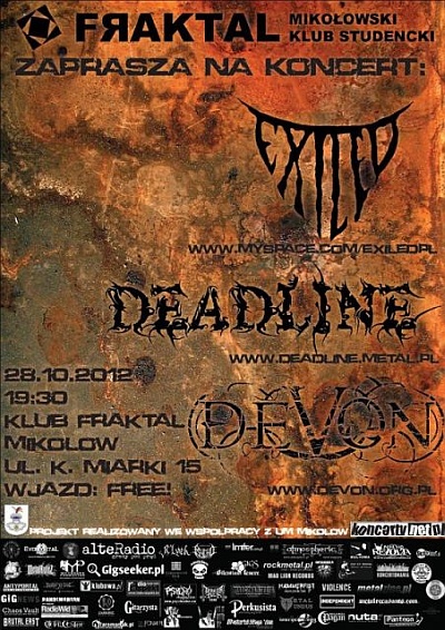 Plakat - Exiled, Deadline, Devon