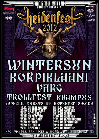 Plakat - Wintersun, Korpiklaani, Varg, Trollfest