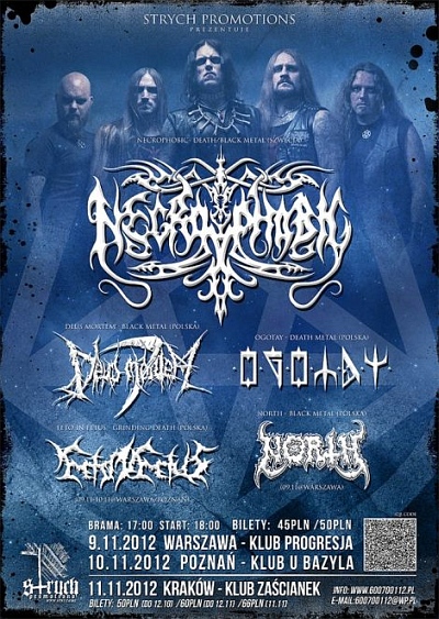 Plakat - Necrophobic, Deus Mortem, Ogotay