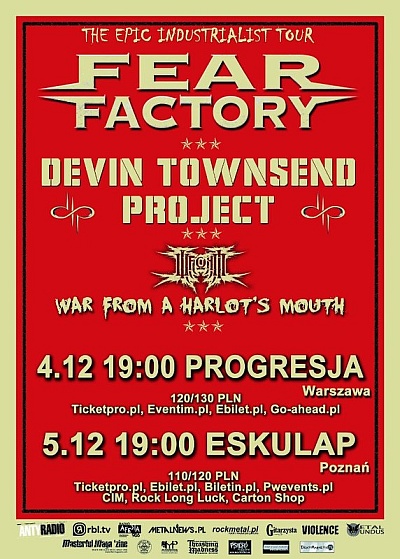 Plakat - Fear Factory, Devin Townsend Project