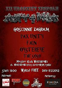 Plakat - Arytmia, The Soso, Oystereye, Fain