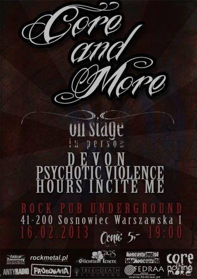 Plakat - Devon, Psychotic Violence, Hours Incite Me