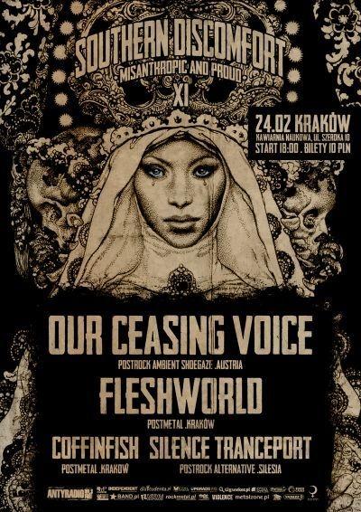 Plakat - Our Ceasing Voice, Fleshworld, Silence Tranceport