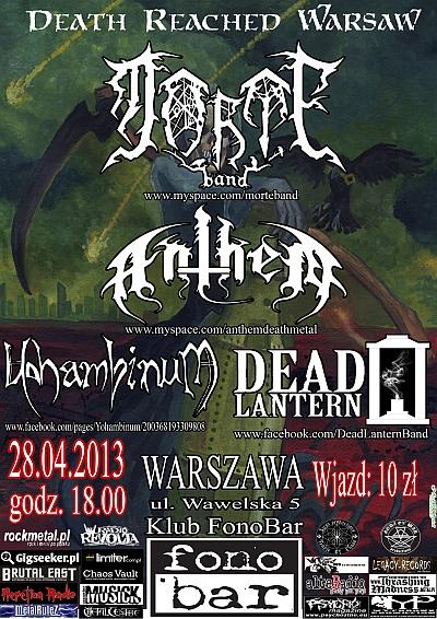 Plakat - Morte, Anthem, Yohambinum, Dead Lantern