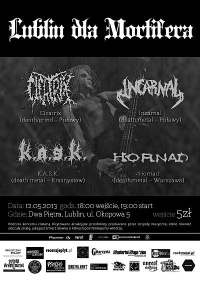 Plakat - Cicatrix, Incarnal, K.A.S.K., Hornad