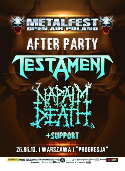 Plakat - Testament, Napalm Death, Ogotay