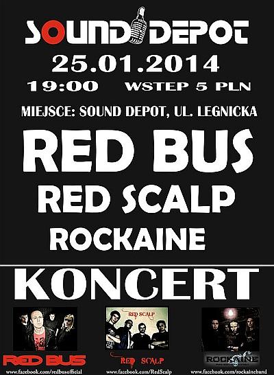 Plakat - Red Bus, Red Scalp, Rockaine