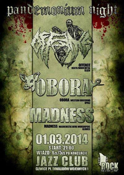 Plakat - Offence, Obora, Madness