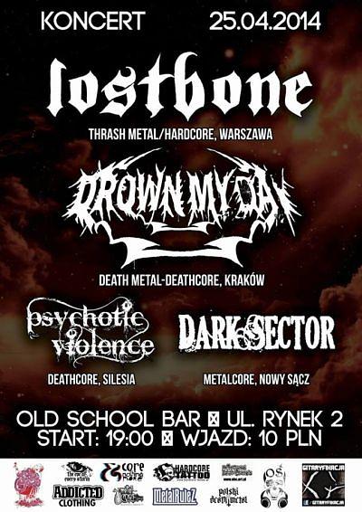 Plakat - Lostbone, Drown My Day, Psychotic Violence